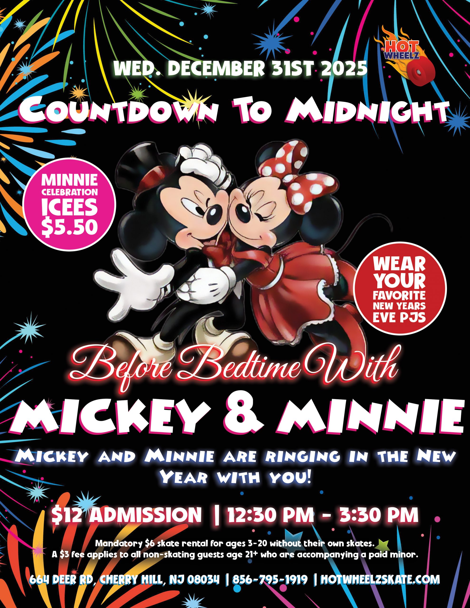 #RollerSkating #ThingsToDoWithKidsNearMe #HotWheelz #CherryHillNJ #MickeyAndMinnie #DisneyEventNJ #KidsActivitiesNJ #NYEForKids #FamilyFunNJ #CherryHillMoms #NewYearsEveParty #SkateParty #WinterBreakFun #LetTheGoodTimesRoll